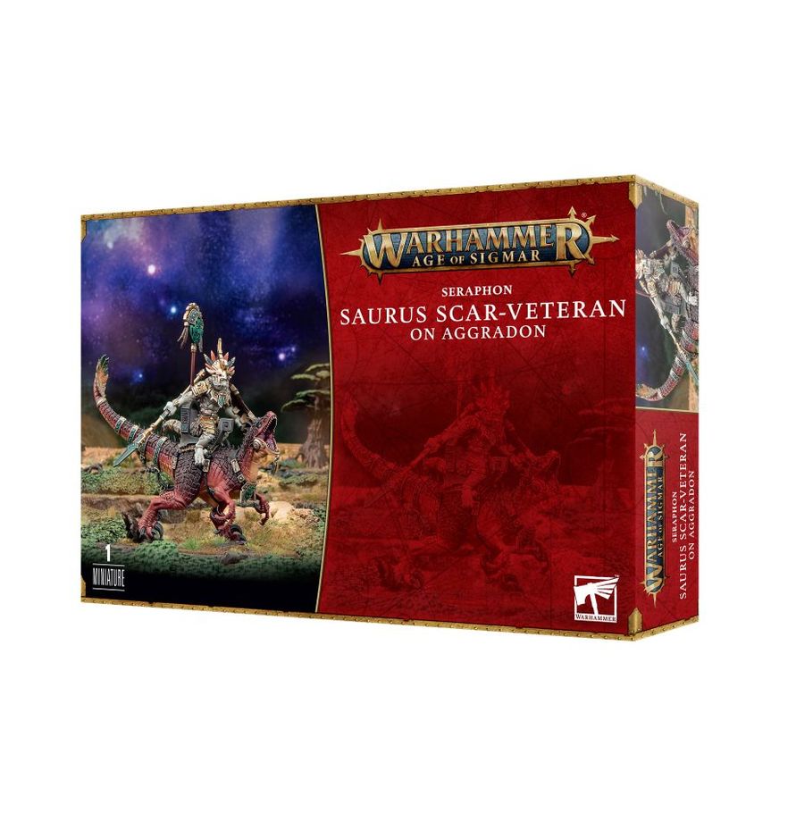 Seraphon : Vétéran Scarifié Saurus Sur Aggradon