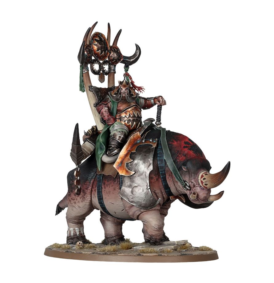 Morga l'Omnipotente, Tyran Suprême / Tyran sur Gloutocéros – Ogors Mawtribes (Warhammer Age of Sigmar)