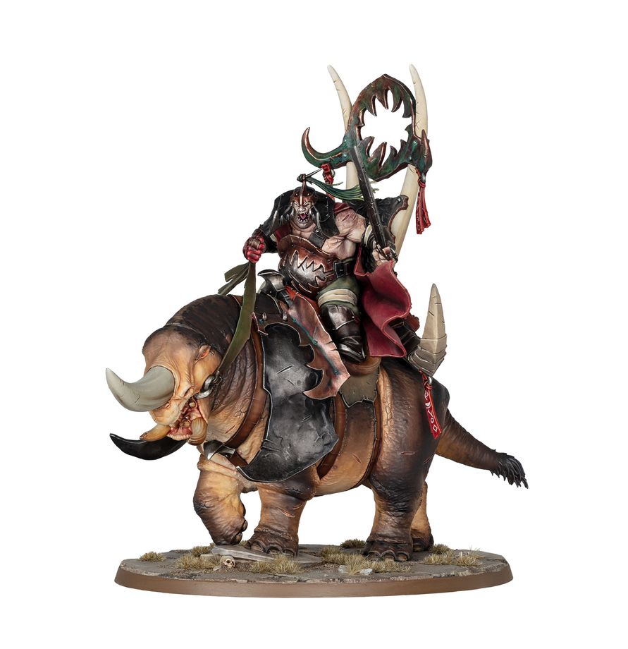 Morga l'Omnipotente, Tyran Suprême / Tyran sur Gloutocéros – Ogors Mawtribes (Warhammer Age of Sigmar)
