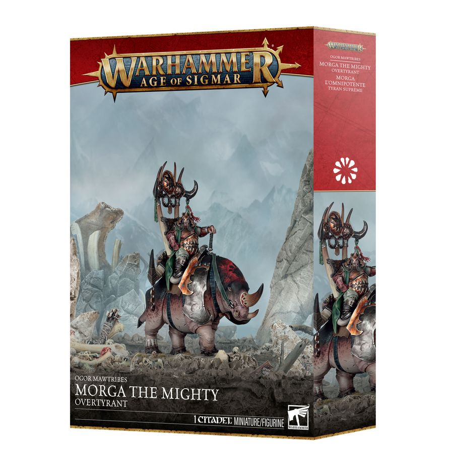 Morga l'Omnipotente, Tyran Suprême / Tyran sur Gloutocéros – Ogors Mawtribes (Warhammer Age of Sigmar)