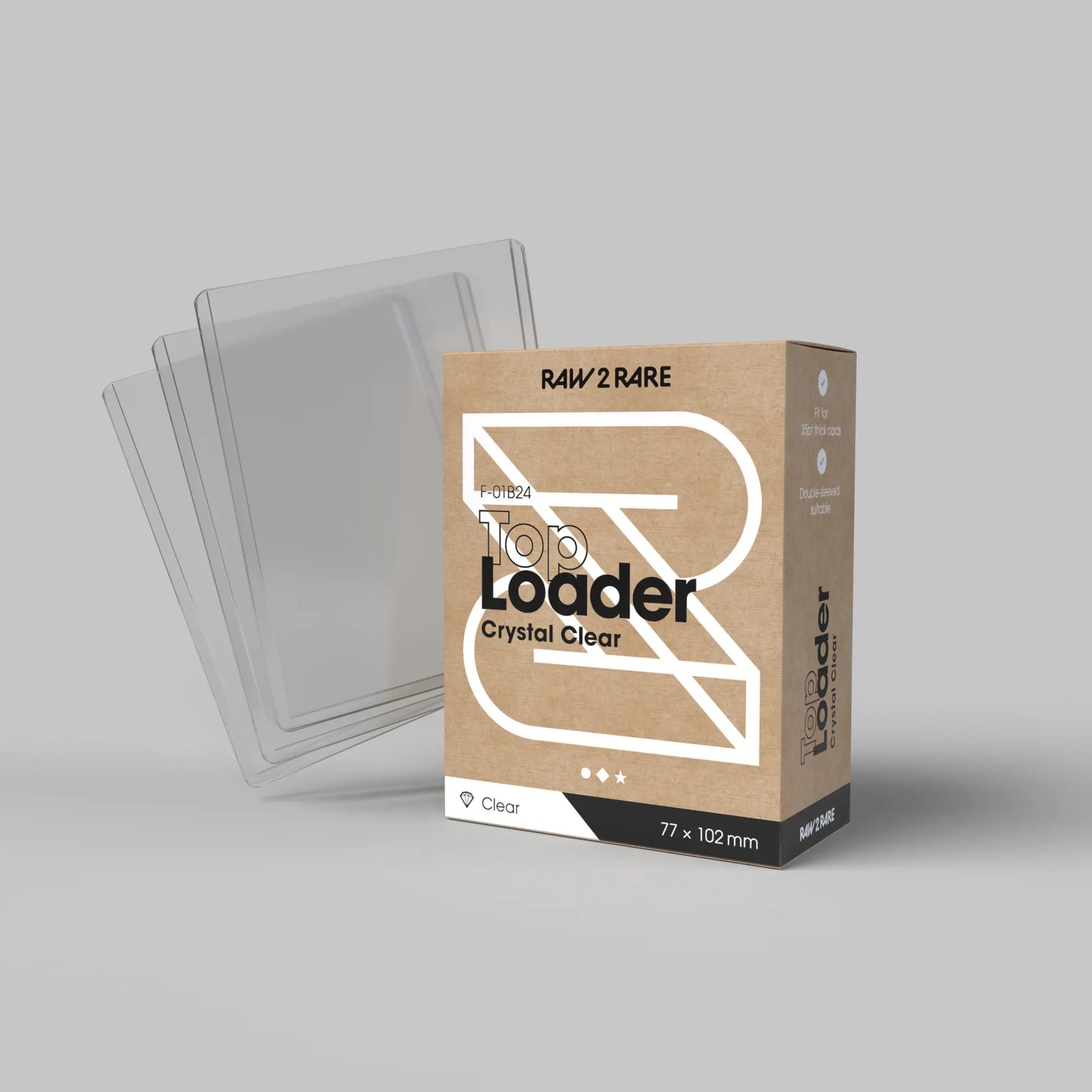 TopLoaders Raw2Rare – Protection cristal 35pt | Set de 24