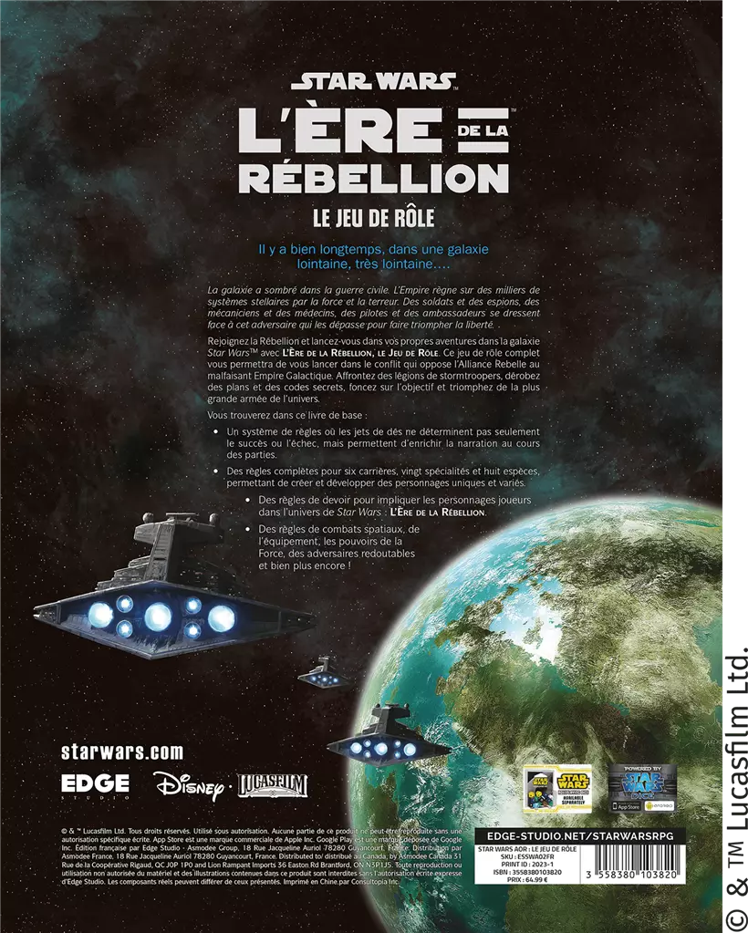 Star Wars: L'Ére de la Rébellion - Livre de Base